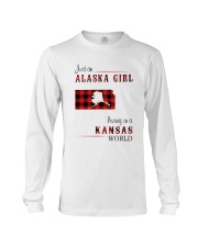 ALASKA GIRL LIVING IN KANSAS WORLD Long Sleeve Tee thumbnail