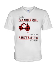 CANADIAN GIRL LIVING IN AUSTRALIA WORLD V-Neck T-Shirt thumbnail