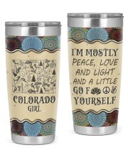 Colorado Peace Love And Light 20oz Tumbler front