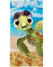 Turtle Wear Sunglass At Beach Bath Towel tile