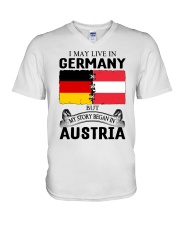 LIVE IN GERMANY BEGAN IN AUSTRIA ROOT WOMEN V-Neck T-Shirt thumbnail