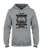 I'M THE HUSBAND OF A RHODE ISLAND WOMAN Hooded Sweatshirt thumbnail