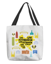 Love Symbols Pittsburgh All-over Tote front