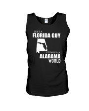 JUST A FLORIDA GUY LIVING IN ALABAMA WORLD Unisex Tank thumbnail