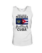 LIVE IN NEBRASKA BEGAN IN CUBA Unisex Tank tile
