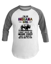 Indiana Girl Just A Mouth With No Filter Baseball Tee tile