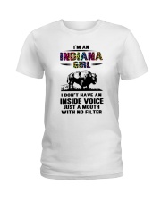 Indiana Girl Just A Mouth With No Filter Ladies T-Shirt tile