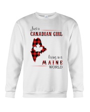 CANADIAN GIRL LIVING IN MAINE WORLD Crewneck Sweatshirt thumbnail