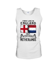 LIVE IN ENGLAND BEGAN IN NETHERLANDS Unisex Tank thumbnail