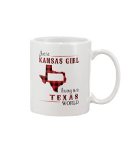 KANSAS GIRL LIVING IN TEXAS WORLD Mug tile