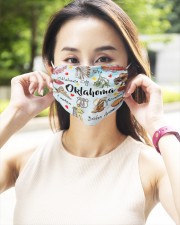 Oklahoma Symbol City 2 Layer Face Mask - Single aos-face-mask-2-layers-lifestyle-front-10