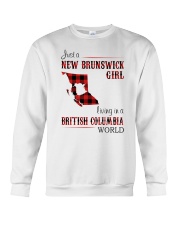 NEW BRUNSWICK GIRL LIVING IN BC WORLD Crewneck Sweatshirt thumbnail