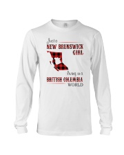 NEW BRUNSWICK GIRL LIVING IN BC WORLD Long Sleeve Tee thumbnail