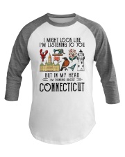 I'm Thinking About Connecticut Baseball Tee tile