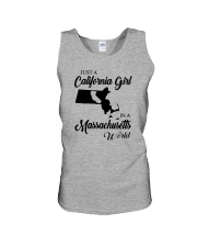 JUST A CALIFORNIA GIRL IN A MASSACHUSETTS WORLD Unisex Tank thumbnail