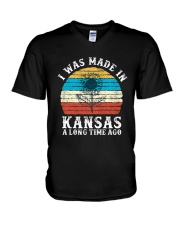 Kansas A Long Time Ago V-Neck T-Shirt tile