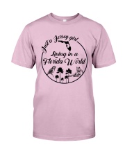 JUST A JERSEY GIRL LIVING IN A FLORIDA WORLD Classic T-Shirt thumbnail