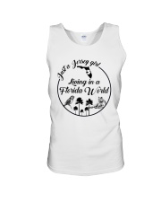 JUST A JERSEY GIRL LIVING IN A FLORIDA WORLD Unisex Tank thumbnail