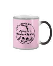 JUST A JERSEY GIRL LIVING IN A FLORIDA WORLD Color Changing Mug thumbnail