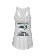 JERSEY GIRL LIFE TOOK TO NORTH CAROLINA Ladies Flowy Tank tile