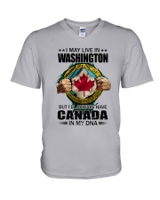 LIVE IN WASHINGTON CANADA IN MY DNA V-Neck T-Shirt thumbnail
