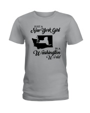 JUST A NEW YORK GIRL IN A WASHINGTON WORLD Ladies T-Shirt front