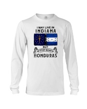 LIVE IN INDIANA BEGAN IN HONDURAS Long Sleeve Tee tile