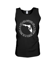 NEW HAMPSHIRE GIRL LIVING IN FLORIDA WORLD Unisex Tank thumbnail