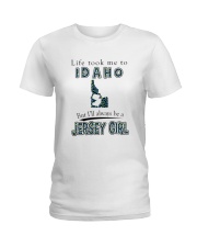 JERSEY GIRL LIFE TOOK TO IDAHO Ladies T-Shirt tile