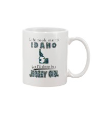 JERSEY GIRL LIFE TOOK TO IDAHO Mug tile