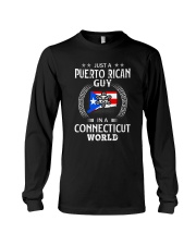 PUERTO RICAN GUY IN CONNECTICUT WORLD BLACK Long Sleeve Tee thumbnail