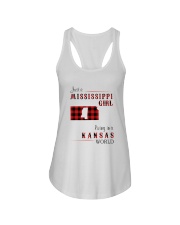 MISSISSIPPI GIRL LIVING IN KANSAS WORLD Ladies Flowy Tank thumbnail