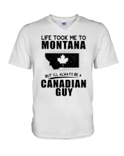 CANADIAN GUY LIFE TOOK TO MONTANA V-Neck T-Shirt thumbnail