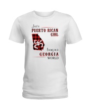 PUERTO RICAN GIRL LIVING IN GEORGIA WORLD Ladies T-Shirt tile
