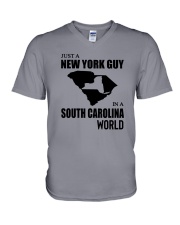 JUST A NEW YORK GUY IN A SOUTH CAROLINA WORLD V-Neck T-Shirt thumbnail