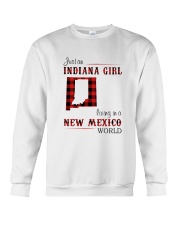INDIANA GIRL LIVING IN NEW MEXICO WORLD Crewneck Sweatshirt thumbnail