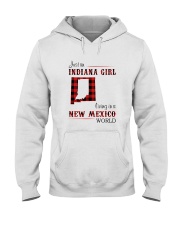 INDIANA GIRL LIVING IN NEW MEXICO WORLD Hooded Sweatshirt thumbnail