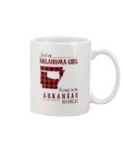 OKLAHOMA GIRL LIVING IN ARKANSAS WORLD Mug tile