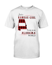 KANSAS GIRL LIVING IN ALABAMA WORLD Classic T-Shirt front