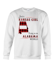 KANSAS GIRL LIVING IN ALABAMA WORLD Crewneck Sweatshirt thumbnail