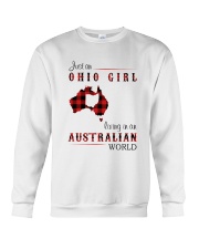 OHIO GIRL LIVING IN AUSTRALIAN WORLD Crewneck Sweatshirt tile