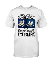 LIVE IN CONNECTICUT BEGAN IN LOUISIANA Classic T-Shirt tile