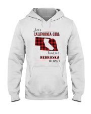 CALIFORNIA GIRL LIVING IN NEBRASKA WORLD Hooded Sweatshirt thumbnail