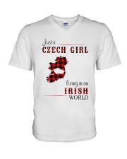 CZECH GIRL LIVING IN IRISH WORLD V-Neck T-Shirt thumbnail