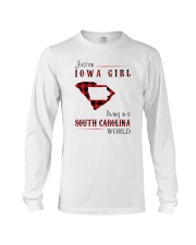IOWA GIRL LIVING IN SOUTH CAROLINA WORLD Long Sleeve Tee thumbnail
