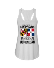 LIVE IN MARYLAND BEGAN IN DOMINICAN ROOT WOMEN Ladies Flowy Tank thumbnail