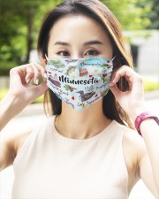 Minnesota Symbol City 2 Layer Face Mask - Single aos-face-mask-2-layers-lifestyle-front-10