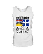 LIVE IN BRITISH COLUMBIA BEGAN IN QUEBEC ROOT Unisex Tank thumbnail