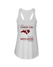 FLORIDA GIRL LIVING IN NORTH CAROLINA WORLD Ladies Flowy Tank thumbnail