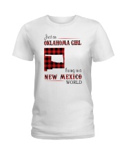 OKLAHOMA GIRL LIVING IN NEW MEXICO WORLD Ladies T-Shirt thumbnail